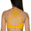 Criss-Cross Sports Bra in Mustard color back