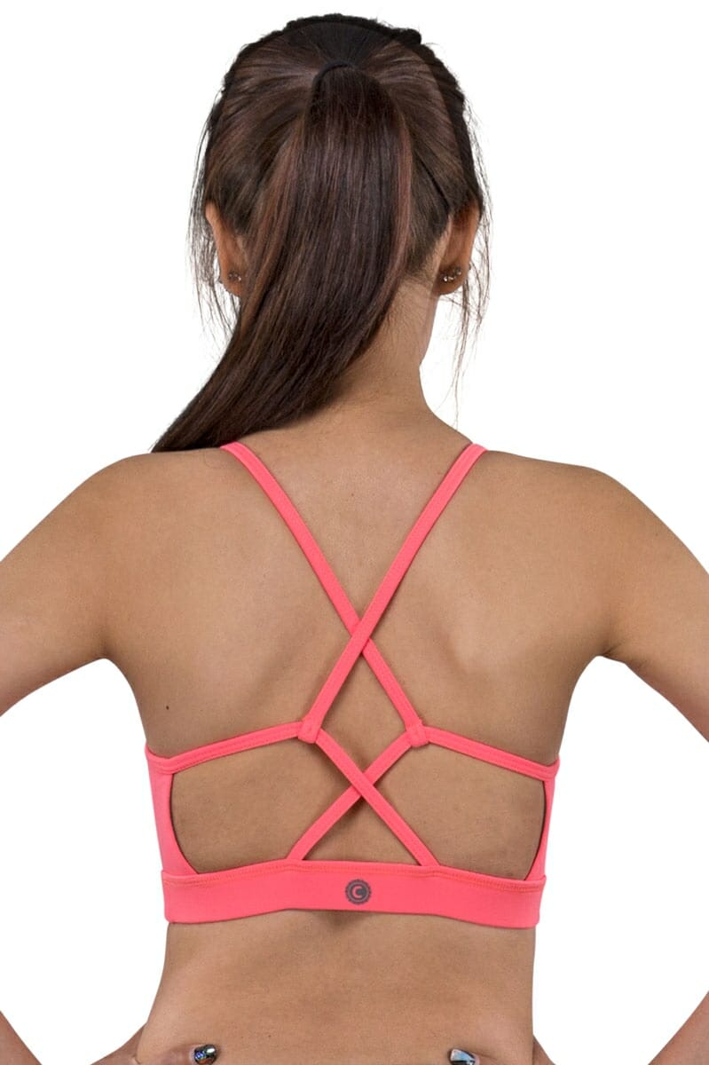 Lululemon Multi-Color Cris-Crossed Strappy Back Sports Bra- Size