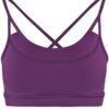 Cross-Strap Sports Bra in Violet color