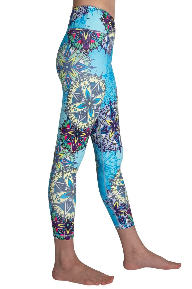 Nila Starflower 7/8 Printed Leggings by Chandra Yoga & Active Wear