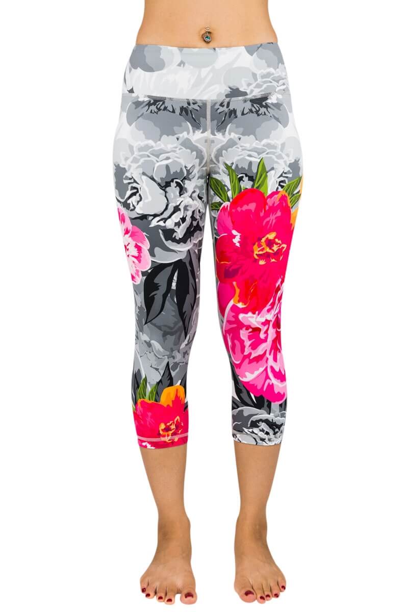 Floral Printed Leggings for Women Tie Dye Capri Slim Legging Yoga Pants  Sports Elastic Cropped Pants Mother Gifts