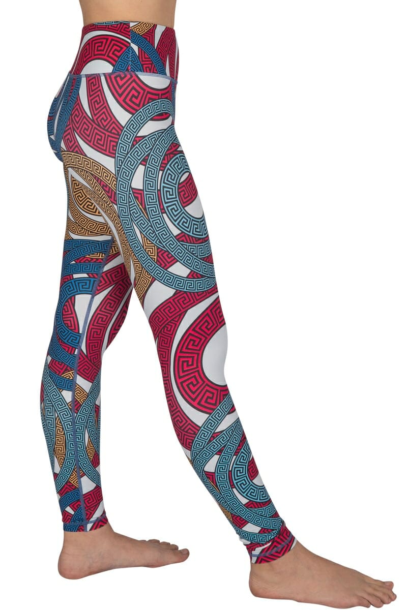 Circulator Full-Length Printed Leggings by Chandra Yoga & Active Wear