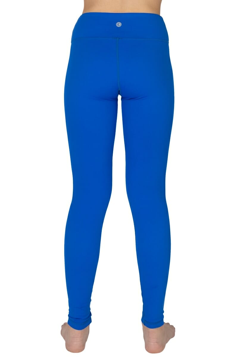Blue High Waist Leggings Women's - Cobalt