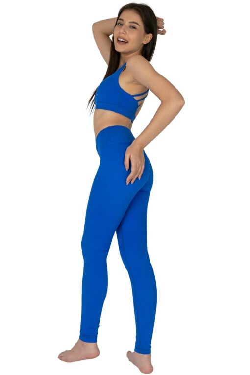Chandra Yoga & Active Wear leggings in color Cobalt - left
