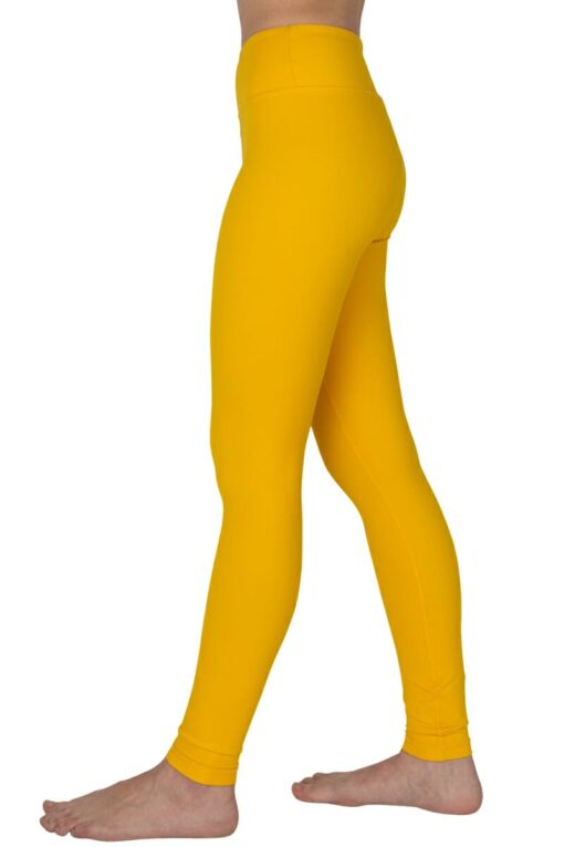 Chandra Yoga & Active Wear leggings in color mustard left side