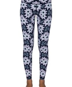 Peaceful Pansy Full-Length Printed Leggings front view