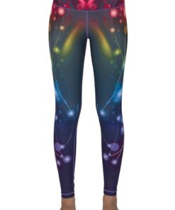 Rainbow Stars Full-Length Leggings front