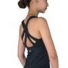 Double-Strap Sports Tank in black color side view