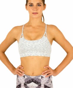 Cross-Strap Sports Bra in Marble color front view