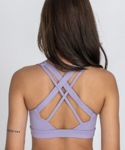 Pastel Purple Double-Strap Sports Bra back side