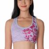 Racerback Sports Bra in Pink Abhra front view