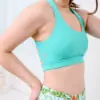 X-Strap Sports Bra in Emerald side view