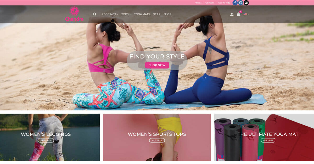 Chandra Yoga & Active Wear New Website