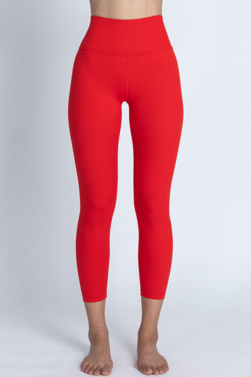 7/8 leggings in color Apple - front view