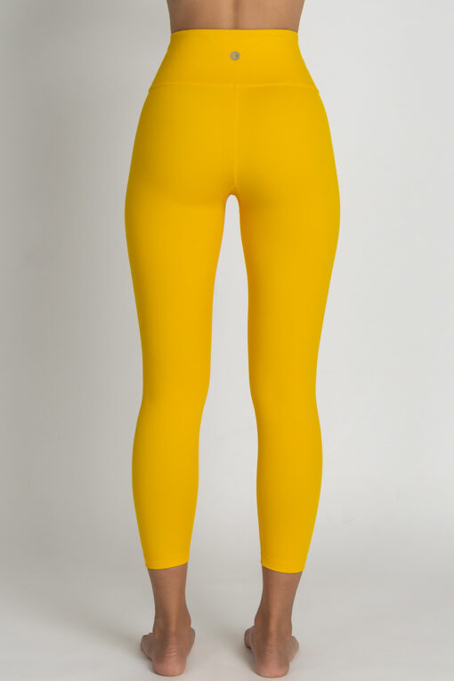 7/8 leggings in color mustard back view