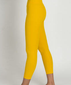 7/8 leggings in color mustard left view