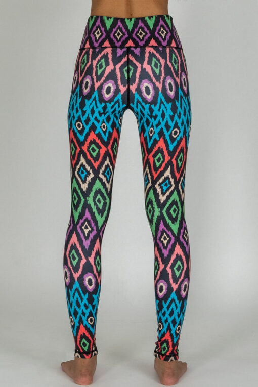 Back view of Adarza full-length Leggings by Chandra Yoga & Active Wear