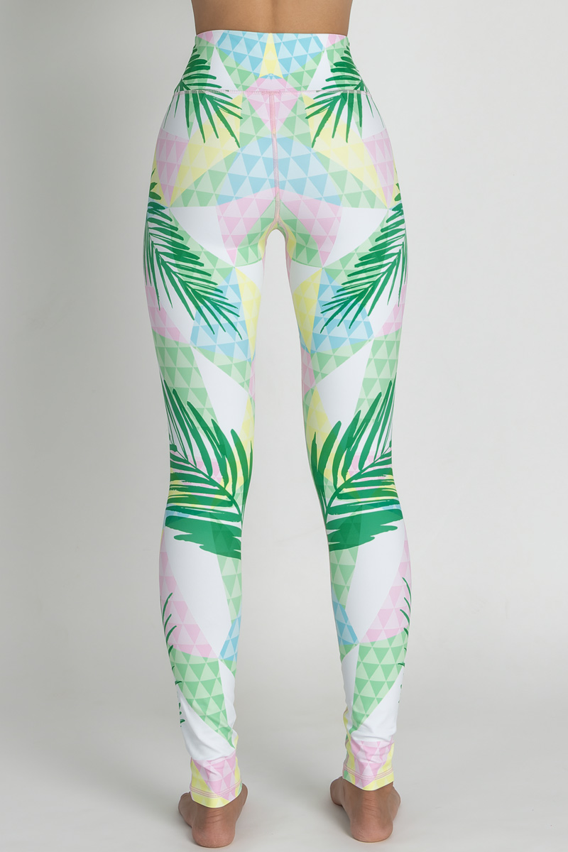 Diamond Tropics Full-Length Printed Yoga Leggings