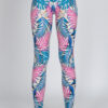 Front view of Leaves full-length Leggings by Chandra Yoga & Active Wear
