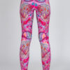 Back view of Party Paisley full-length Leggings by Chandra Yoga & Active Wear