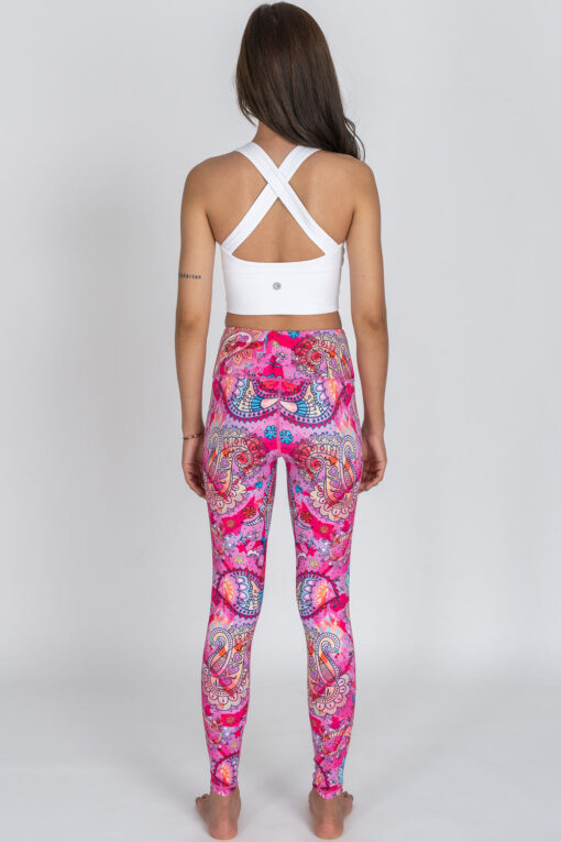 Party Paisley full-length Leggings showing the back with matching top.