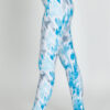 Side view of Puzzler full-length Leggings by Chandra Yoga & Active Wear