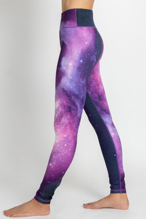 Royal Galaxy Full-Length Printed Leggings front