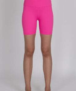 Bubble Gum Pink Fitness Shorts front view