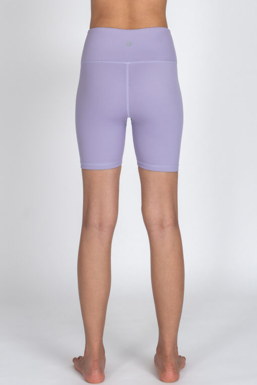Back view of Pastel Purple Fitness Shorts