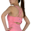 Open-Back Sports Tank in color Peach back view