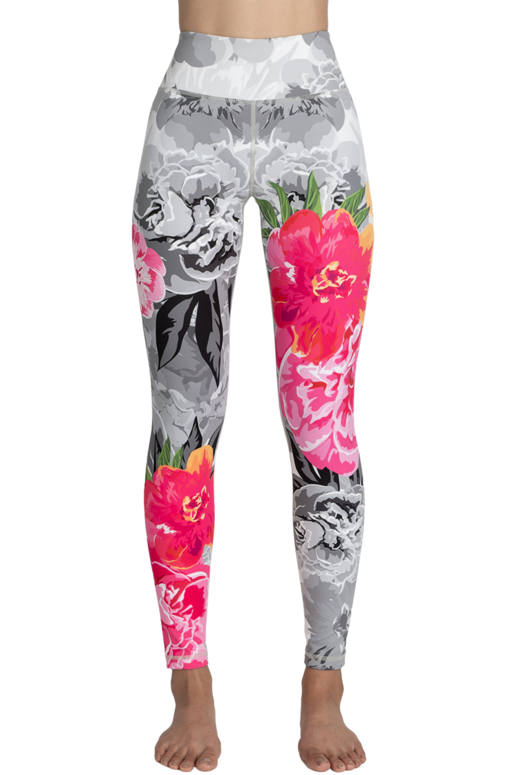 Floral Divergence Capri Printed Leggings by Chandra Yoga
